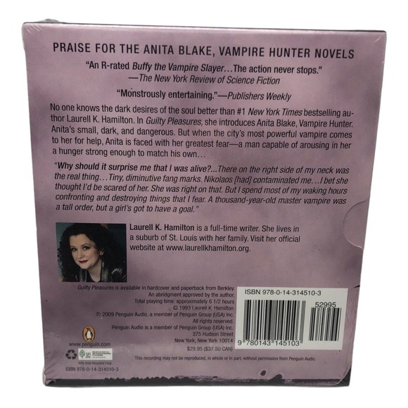 NEW Guilty Pleasures Anita Blake, Vampire Hunter Audio CD Laurell K. Hamilton - Picture 2 of 7